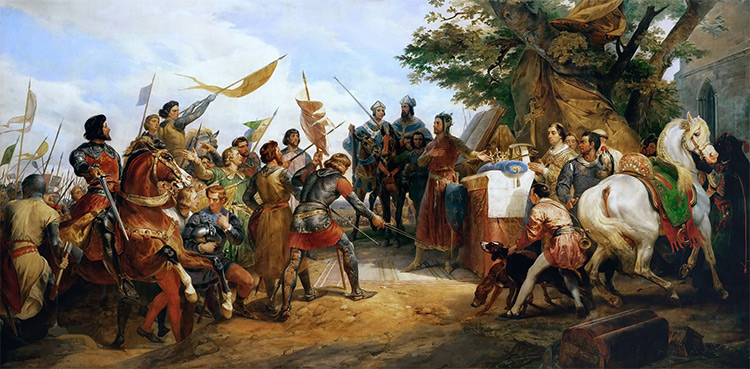 Philip II of France at the Battle of Bouvines