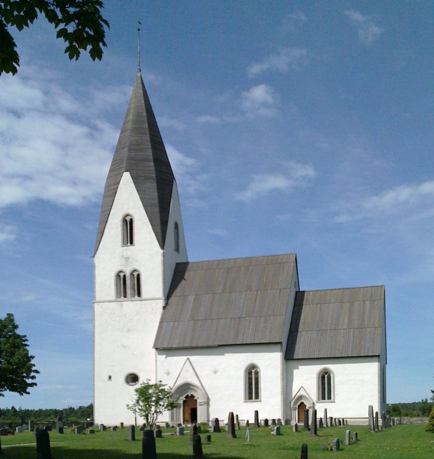 Tofta Church, one of the island