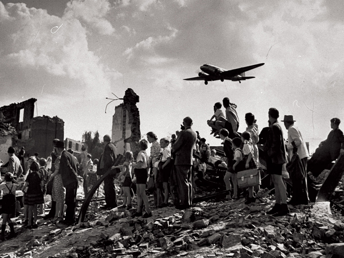 Berliners on the outskirts of Tempelhof Airfield during the airlift, July 1948.