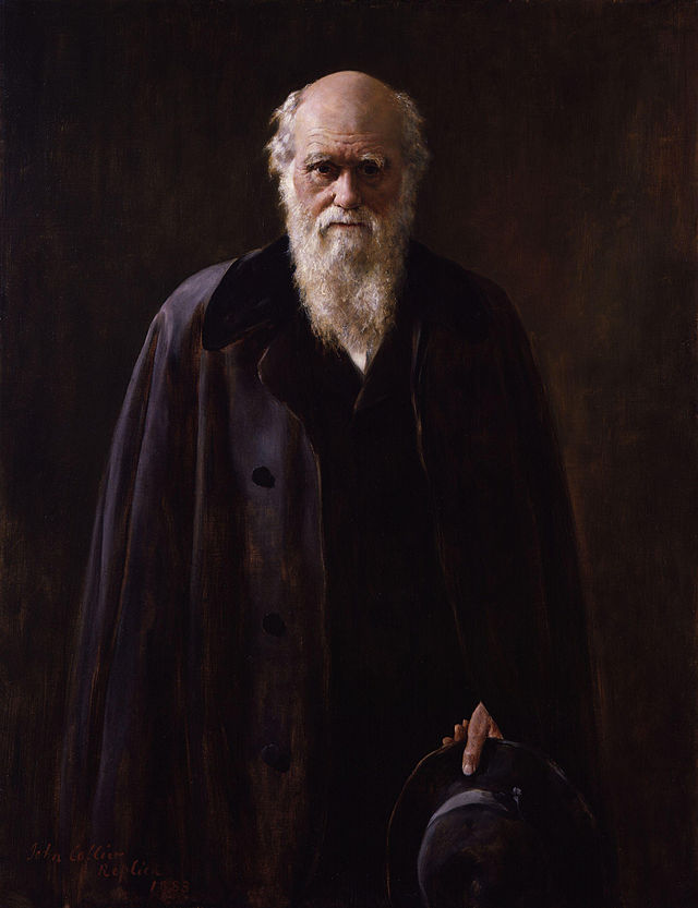 Darwin in an 1881 portrait by John Collier.