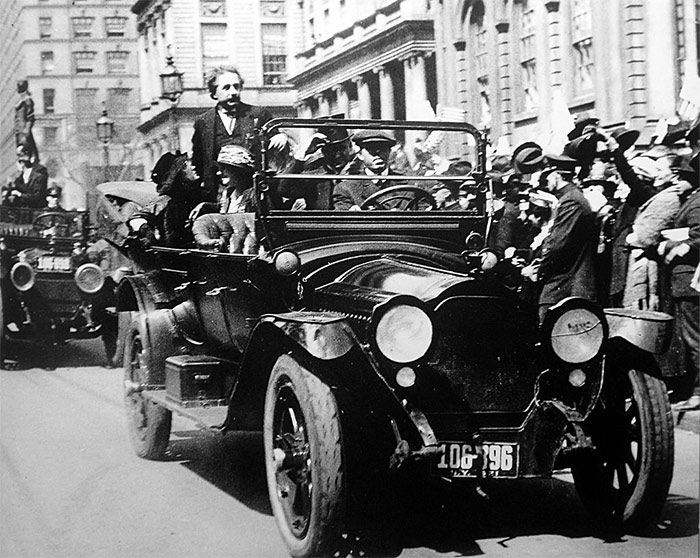 Einstein in New York, 1921, his first visit to the United States