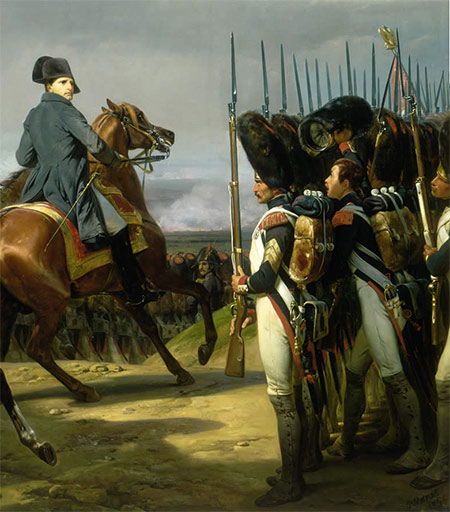 Napoleon reviewing the Guard during the Battle of Jena, October 14, 1806