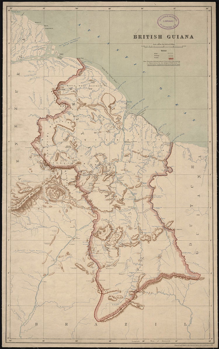 Map of British Guiana, 1908