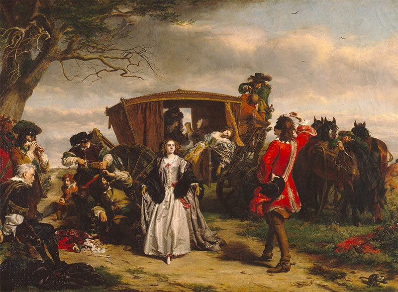 David dances on the moonlit heath, William Powell Frith, late 19th century.