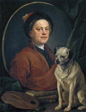 William Hogarth, Painter and his Pug, 1745