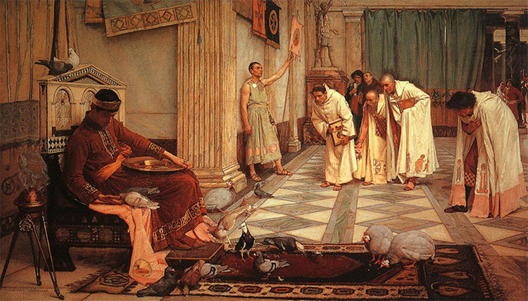 The Favorites of the Emperor Honorius, by John William Waterhouse, 1883