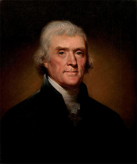 Portrait of Thomas Jefferson by Rembrandt Peale