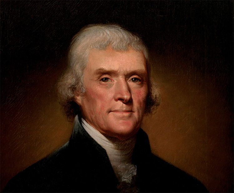 Portrait of Thomas Jefferson by Rembrandt Peale