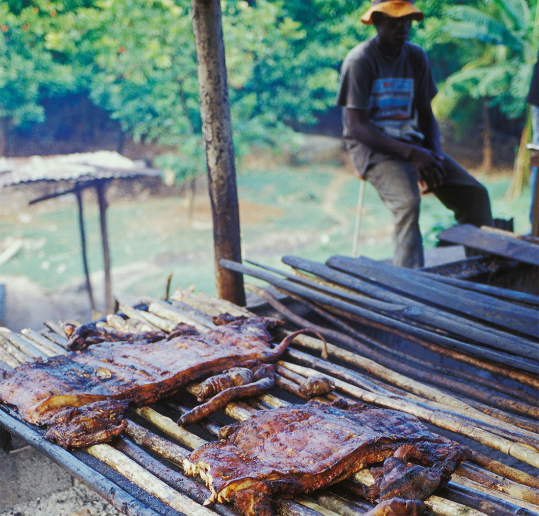 Roadside stand at Boston Beach on Jamaica’s north-east coast.