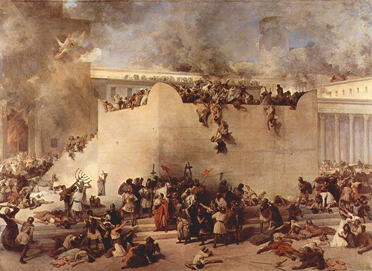 Destruction of the Temple of Jerusalem, Francesco Hayez, oil on canvas, 1867