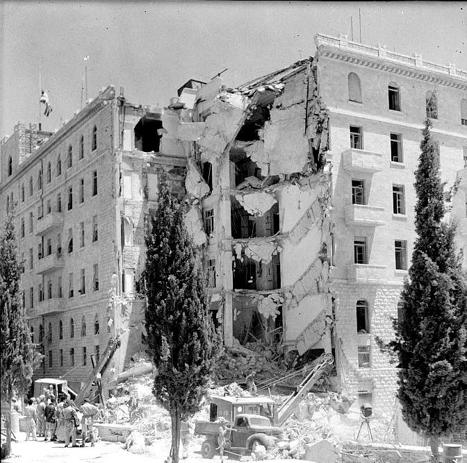 The hotel after the bombing