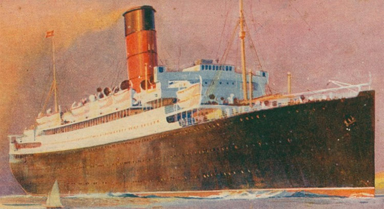Postcard of RMS Lancastria