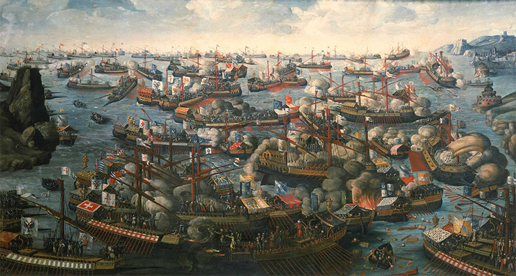 The Battle of Lepanto, unknown artist, late 16th century