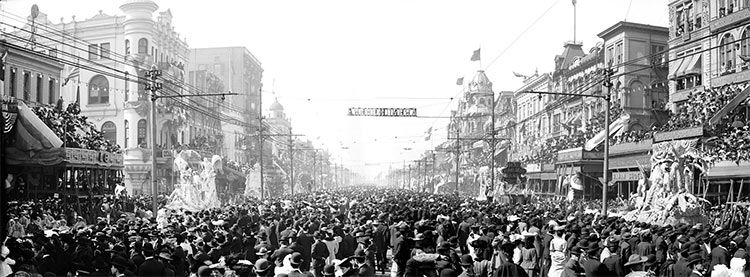 The Rex pageant, Mardi Gras Day, New Orleans, c. 1907