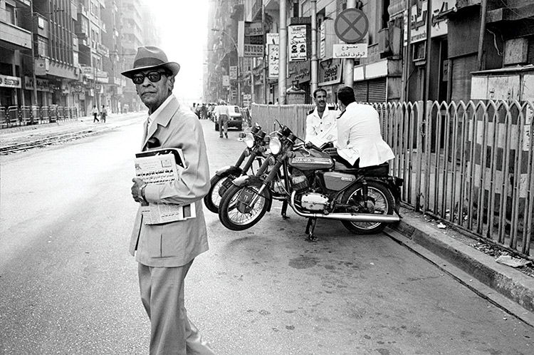 Moral quandary: Naguib Mahfouz in Cairo, 1989.