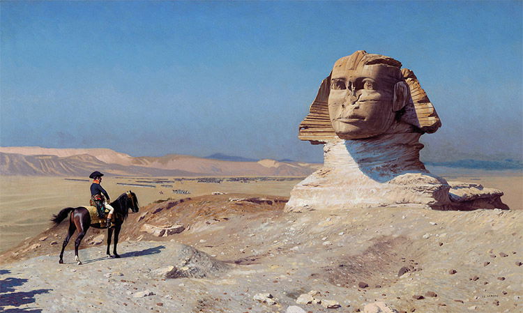 Napoleon Bonaparte Before the Sphinx, (ca. 1868) by Jean-Léon Gérôme,