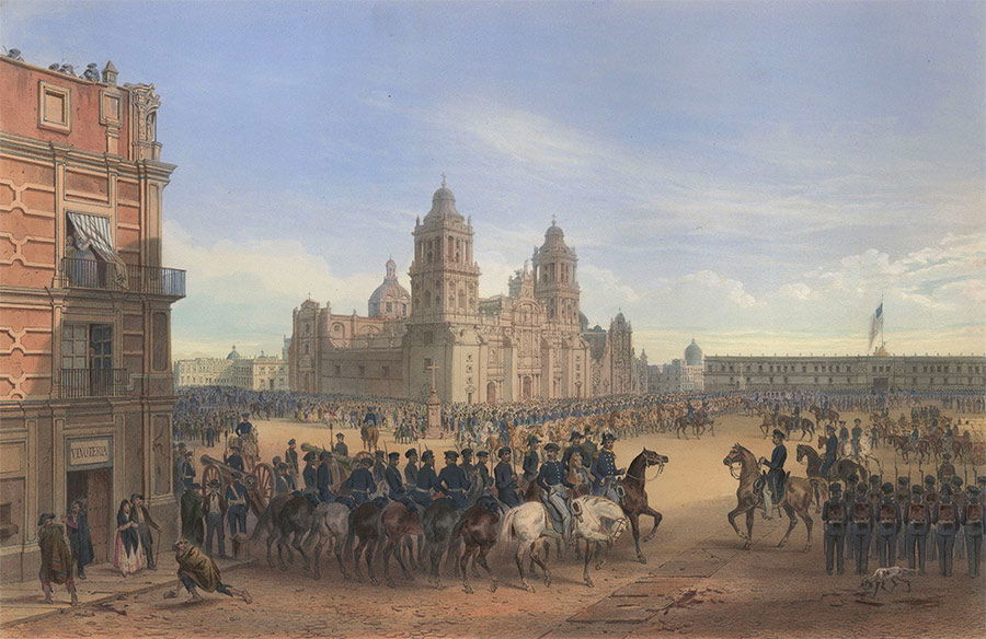 Illustration of the US Army occupation of Mexico City in 1847