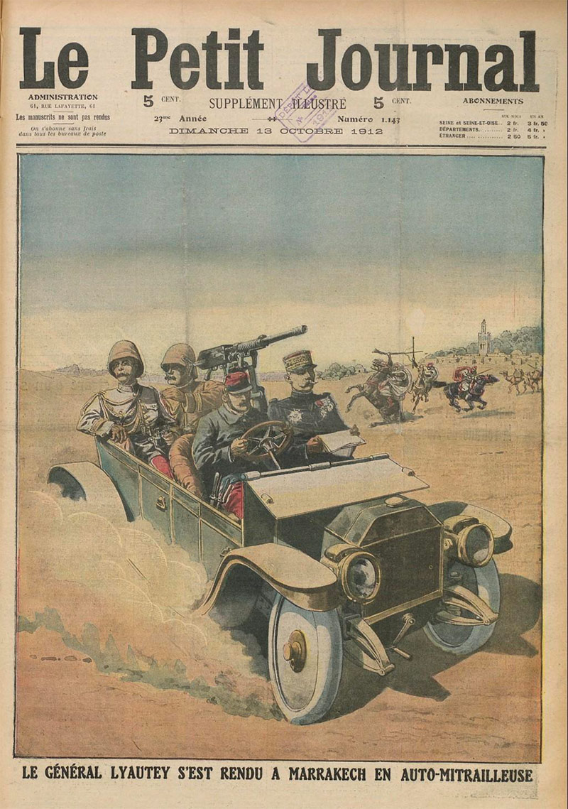 General Lyautey reaches Marrakesh, Le Petit Journal, October 1912