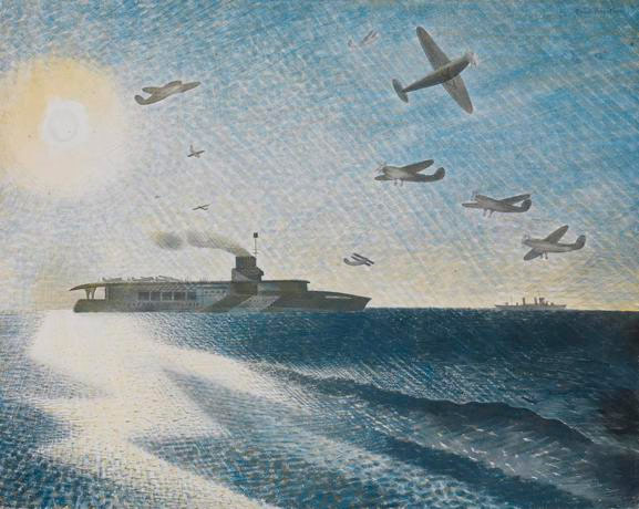 HMS Glorious in the Arctic, by Eric Ravilious, 1940.