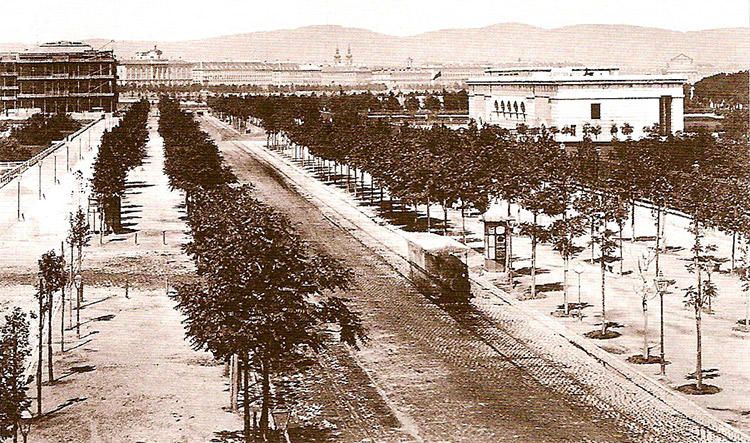 The Burgring section of the Ringstrasse in 1872