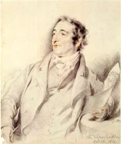 Pencil sketch portrait of Thomas Rowlandson by George Henry Harlow (d. 1819), currently in the National Portrait Gallery, London.