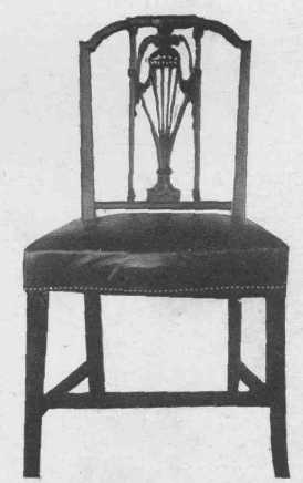 A Sheraton style chair with rectangular back