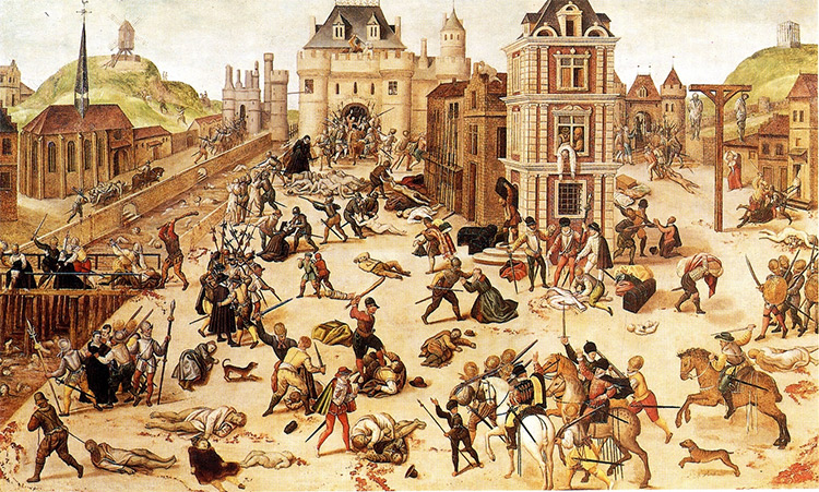 Painting of the massacre by François Dubois.