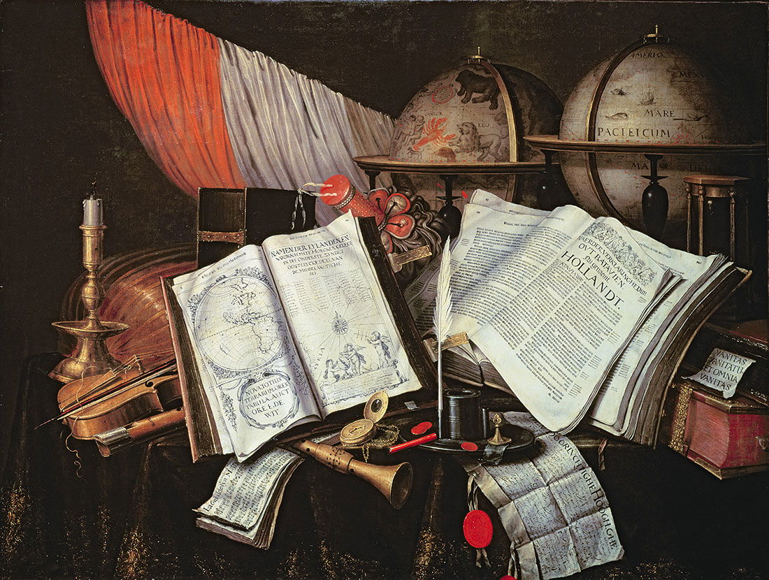 Vanitas, by Edward Collier, late 17th century. Art Institute of Chicago. Public Domain.