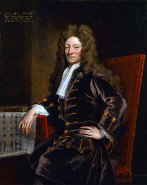 Christopher Wren, by Godfrey Kneller, 1711