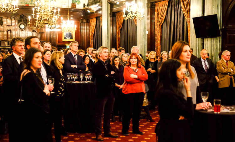 The crowd enjoys History Today editor Paul Lay's opening speech