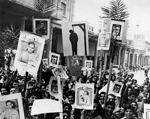 New order:crowds in Baghdad agitate for the death sentence following the trial of the former foreign minister, Fadhil Jamali, December 1958. Getty Images/Popperfoto