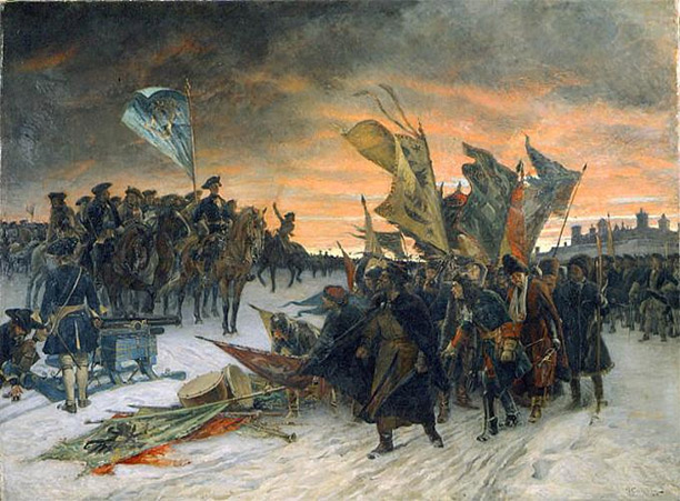  The Swedish Victory at Narva by Gustaf Cederström – 1910