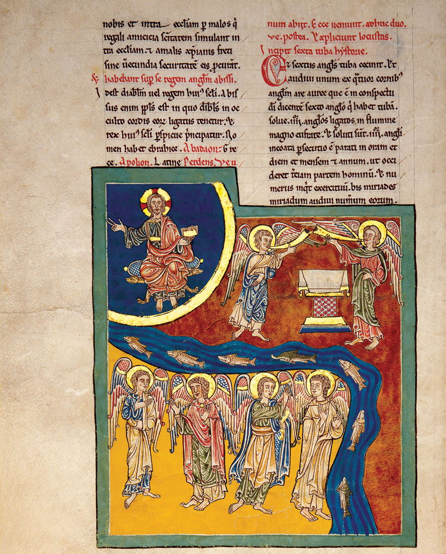 Spanish Beatus manuscript page, c.1180.