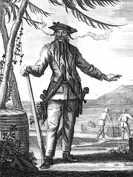 Blackbeard (c. 1736 engraving used to illustrate Johnson