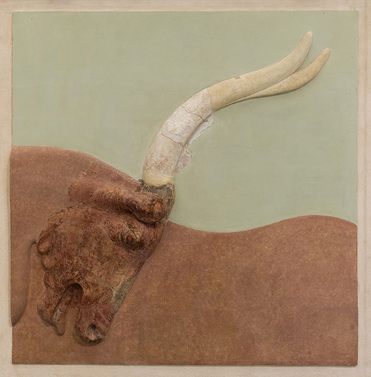 Bull relief fresco, Knossos, 1600-1450 BC.