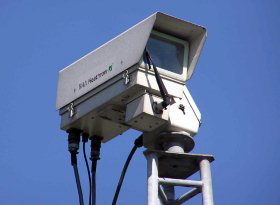 Security camera at London (Heathrow) Airport. Photo / Adrian Pingstone