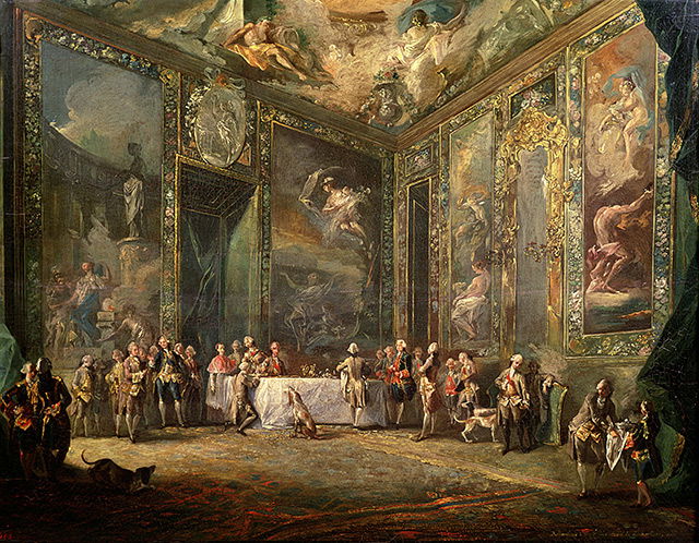 Charles III of Spain lunching before his court, by Luis Paret y Alcazar, c.1770. Bridgeman/Prado, Madrid