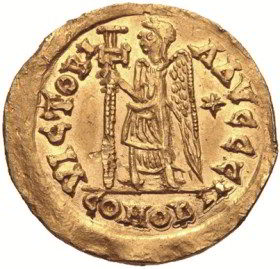 A Merovingian coin from the reign of Clovis I