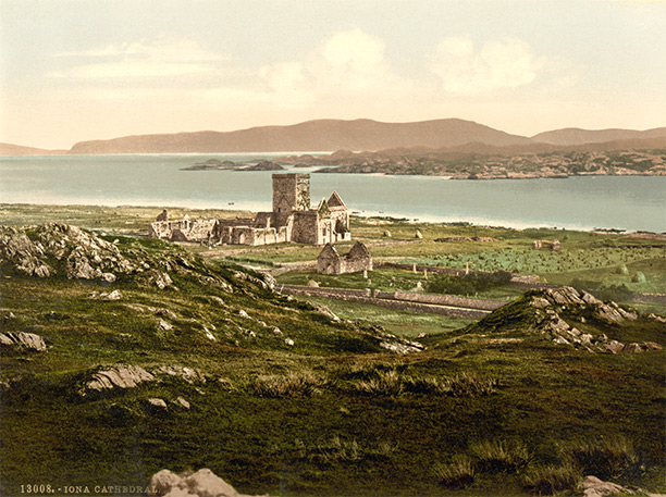 A postcard of Iona Abbey, late 19th century. Library of Congress