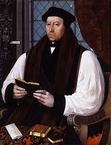 Thomas Cranmer, portrait by Gerlach Flicke, 1546.