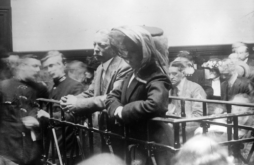 Dr Crippen and Ethel Le Neve on trial at the Old Bailey