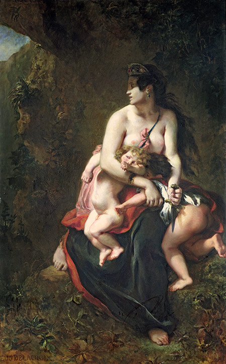 Medea slaying her children, by Eugene Delacroix, 1838.