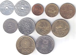 Greek Drachma coins