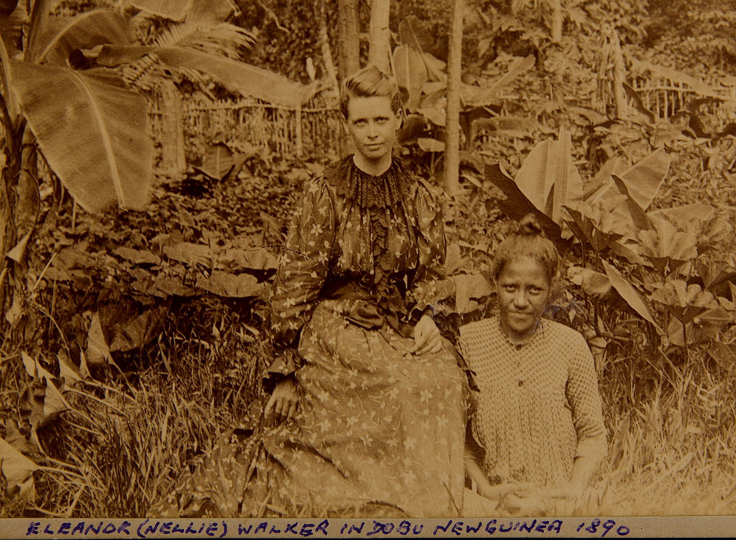 Eleanor (Nellie) Walker and an unidentified Dobuan woman, 1890.