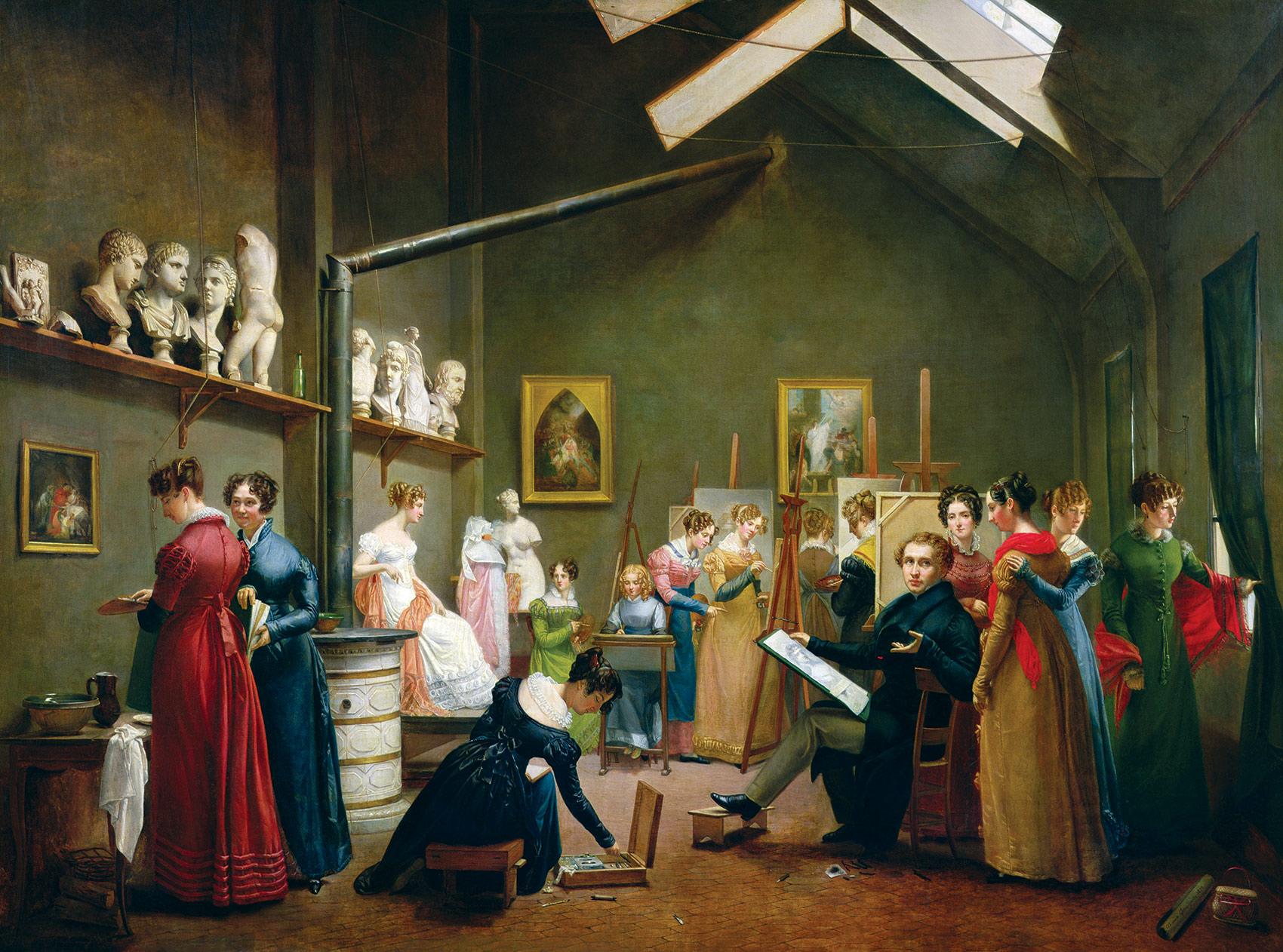 Interior of Abel de Pujol’s Studio, by Adrienne Marie Grandpierre-Deverzy, 1822.