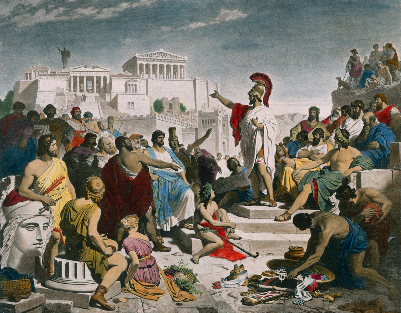 The Age of Pericles, after the painting, 1853, by Philipp Foltz