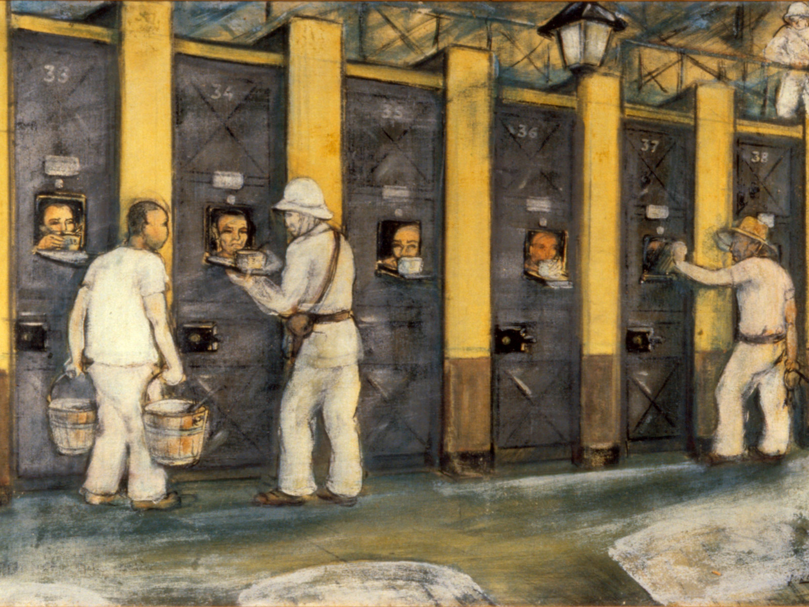 Francis Lagrange, A Row of Solitary Confinement Cells, c.1940s.