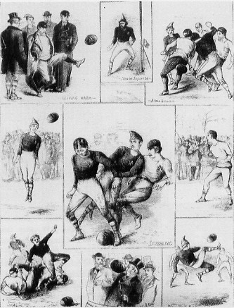 The first football international, Scotland versus England, Hamilton Crescent, November 30, 1872.