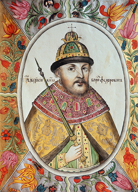 Boris Godunov, from the Tsarist Book of Titularies, 1672. AKG Images