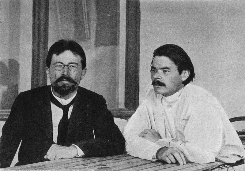 Anton Chekhov (L) and Maxim Gorky. 1900, Yalta.